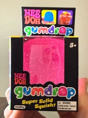 NeeDoh Gumdrop Super Solid Squish! Kids Toy - Pink
